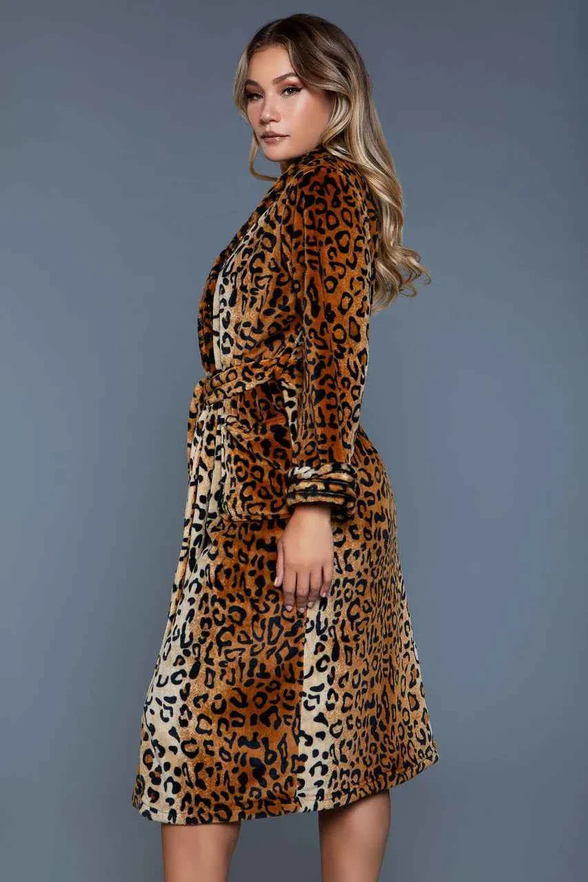 BeWicked ® Bata de Peluche en Leopardo Mod. 2071