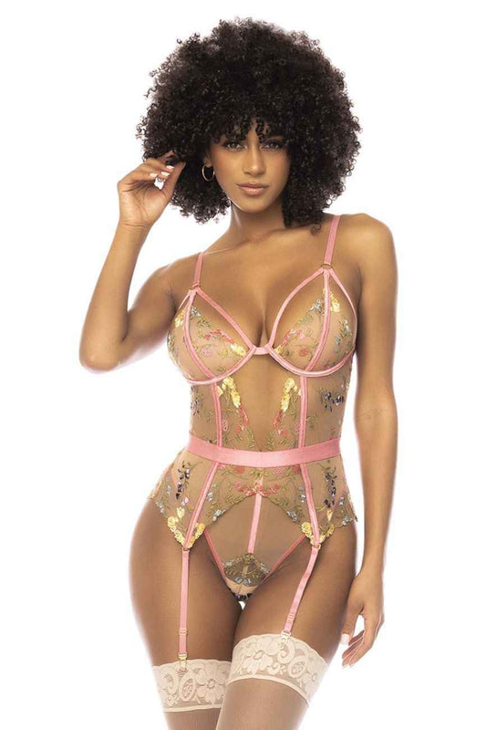 Mapalé ® Bodysuit de Encaje Bordado Mod.8821