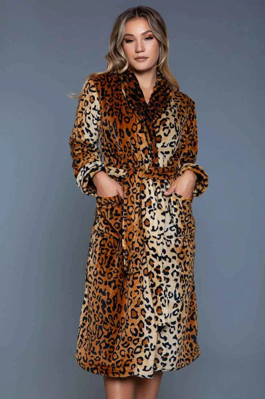 BeWicked ® Bata de Peluche en Leopardo Mod. 2071