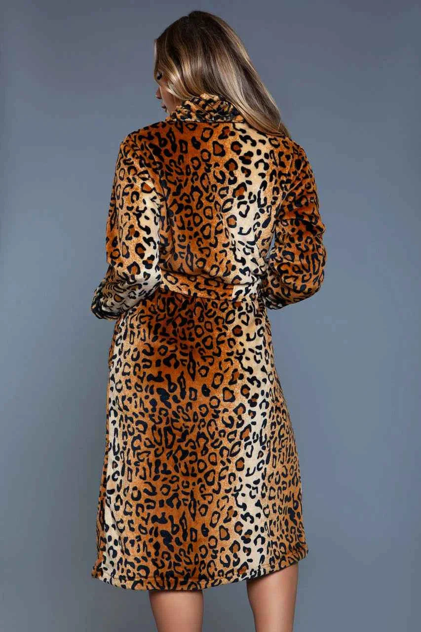 BeWicked ® Bata de Peluche en Leopardo Mod. 2071