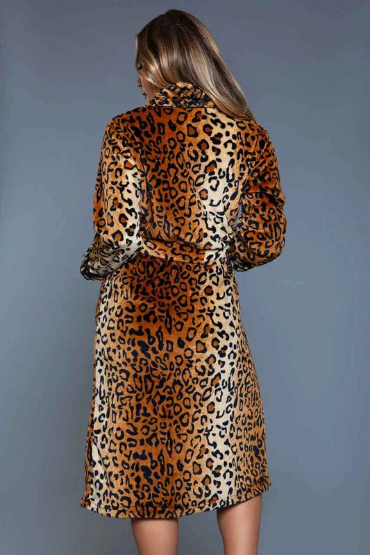 BeWicked ® Bata de Peluche en Leopardo Mod. 2071