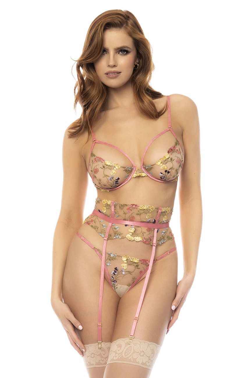 Mapalé ® Conjunto de 3 Piezas con Encaje Bordado Mod.8822